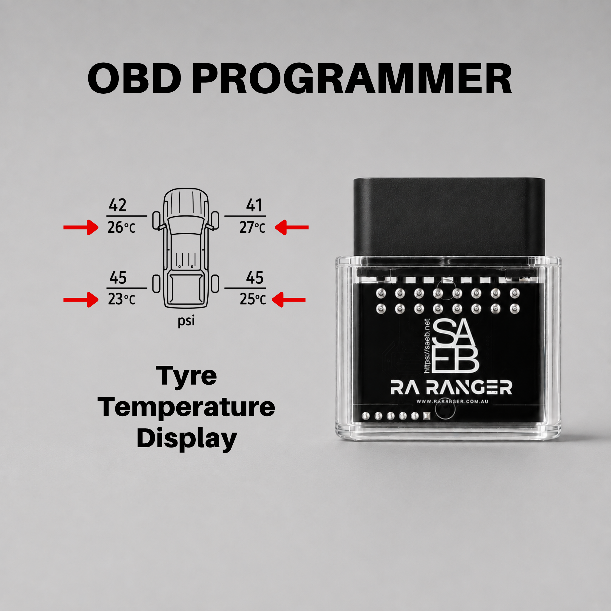 Tyre Temperature Display Programmer - Next Gen Ranger, Raptor & Everest