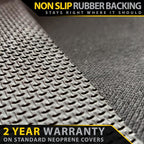 Ford Ranger T6.2 XL, XLS & Black Edition Neoprene 2x Front Row Seat Covers