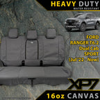 Ford Ranger T6.2 Sport & Tremor XP7 Rear Row Seat Covers (Available)