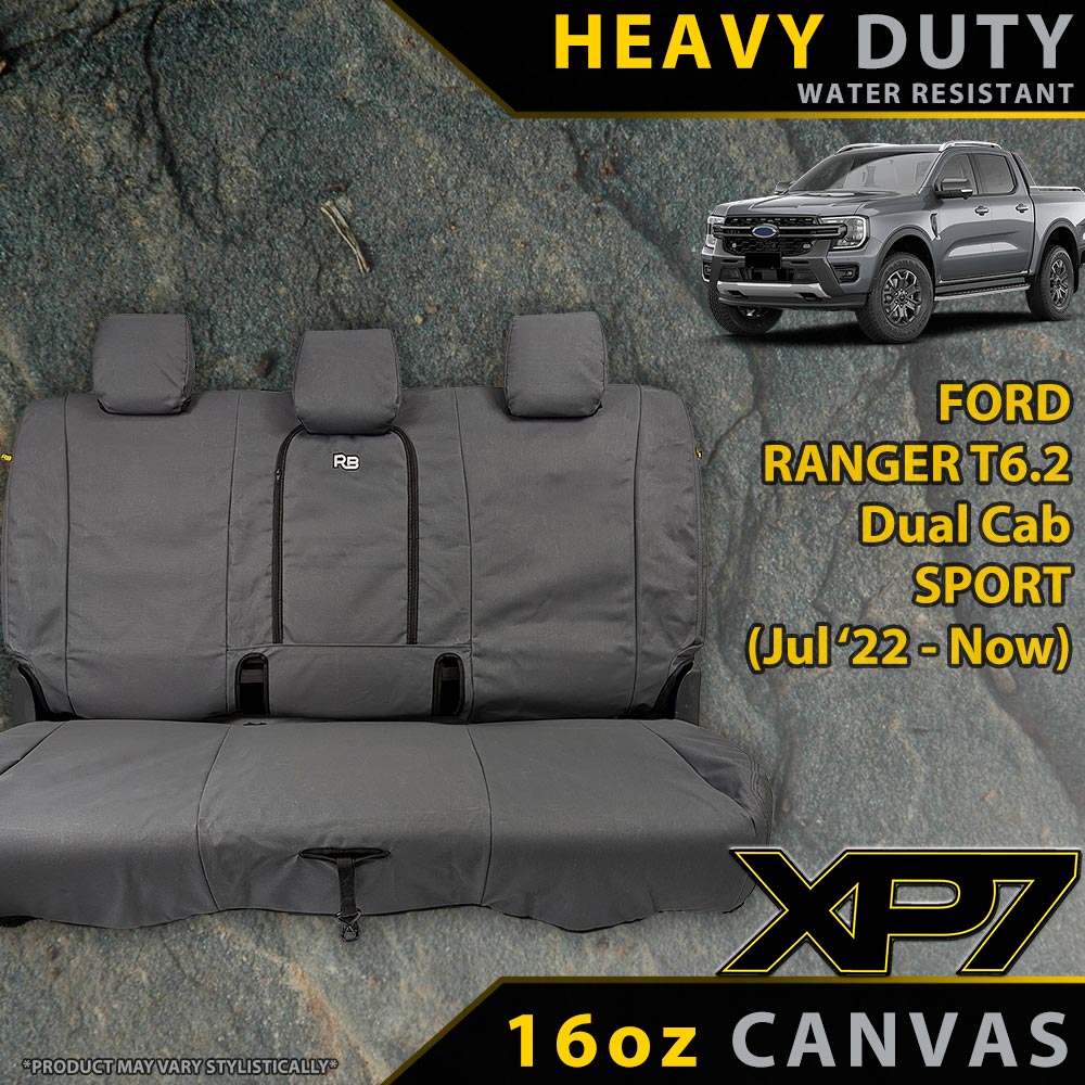 Ford Ranger T6.2 Sport & Tremor XP7 Rear Row Seat Covers (Available)