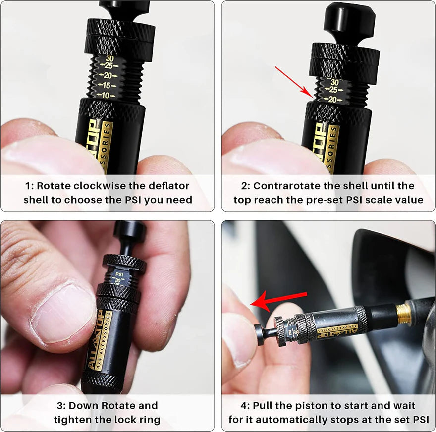 Tyre Air Deflators - 4 Pack Kit