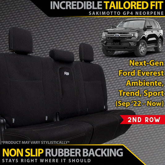 Ford Next-Gen Everest Ambiente, Trend & Sport Neoprene Rear Row Seat Covers