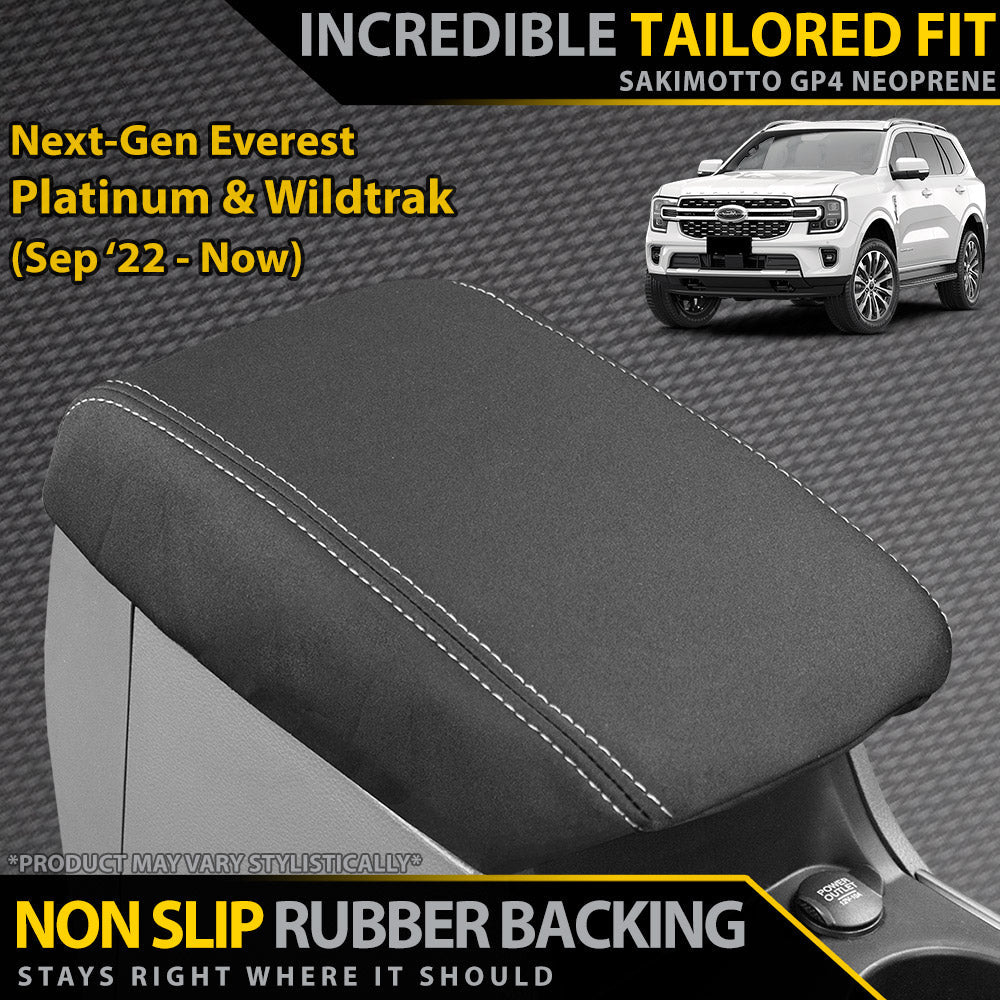 Ford Next-Gen Everest & Wildtrak Platinum Neoprene Console Lid (Made to Order)