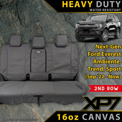 Ford Next-Gen Everest Ambiente, Trend & Sport Heavy Duty XP7 Canvas Rear Seat Covers