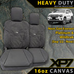 Ford Next-Gen Everest Platinum & Wildtrak Heavy Duty XP7 Canvas 2x Front Seat Covers