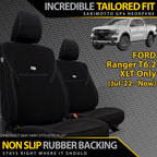 Ford Ranger T6.2 XLT Neoprene 2x Front Row Seat Covers