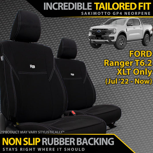 Ford Ranger T6.2 XLT Neoprene 2x Front Row Seat Covers