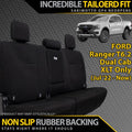 Ford Ranger T6.2 XLT Neoprene Rear Row Seat Covers