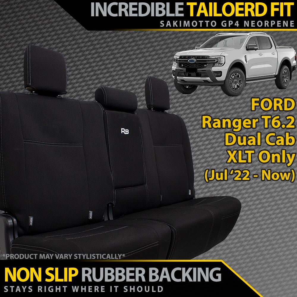 Ford Ranger T6.2 XLT Neoprene Rear Row Seat Covers