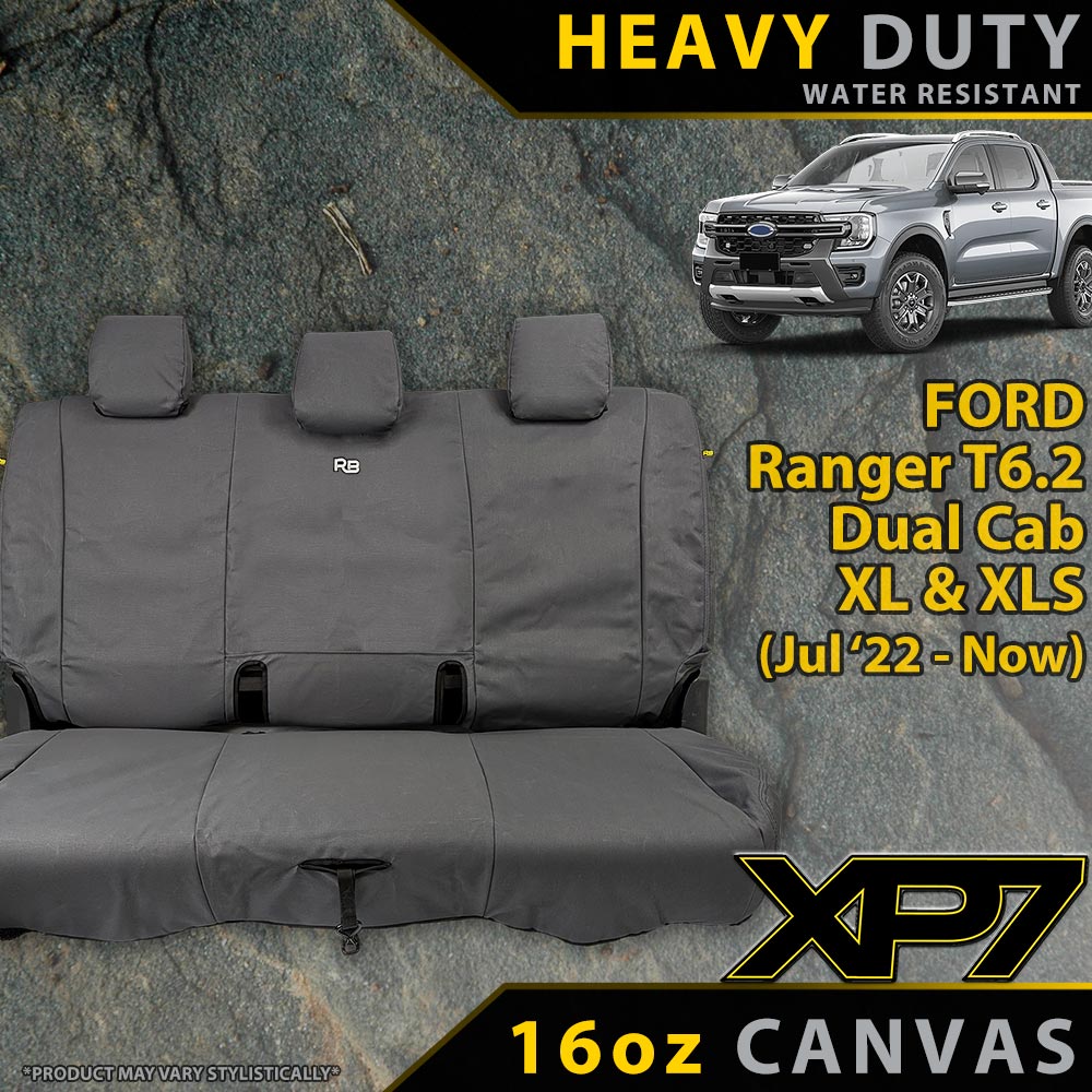 Ford Ranger T6.2 XL, XLS & Black Edition XP7 Rear Row Seat Covers (Available)