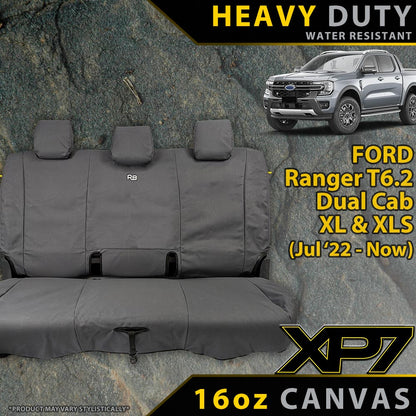 Ford Ranger T6.2 XL, XLS & Black Edition XP7 Rear Row Seat Covers (Available)