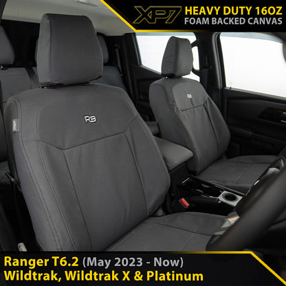 Ford Ranger T6.2 Wildtrak, Wildtrak X & Platinum Heavy Duty XP7 Canvas 2x Front Seat Covers (Available)