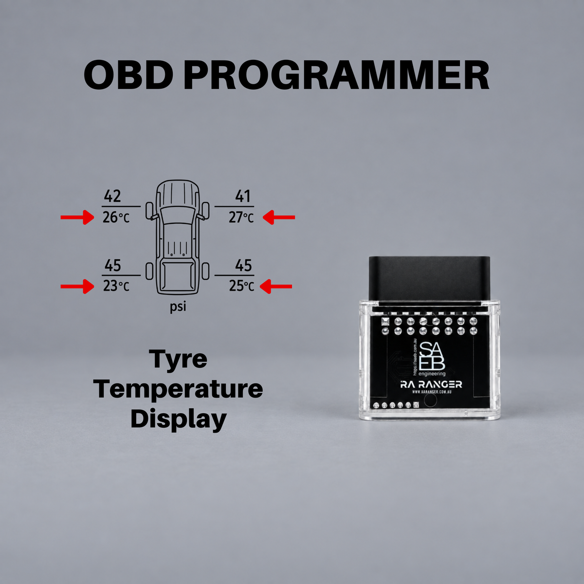 Tyre Temperature Display Programmer - NextGen Ford Ranger, Raptor & Everest